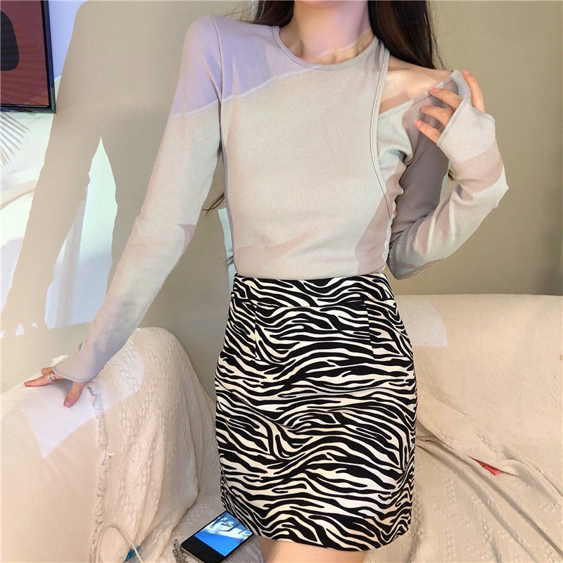 Áo Thun COZOK Tay Dài Dáng Ôm Thiết Kế Độc Đáo Thời Trang Dễ Phối Đồ