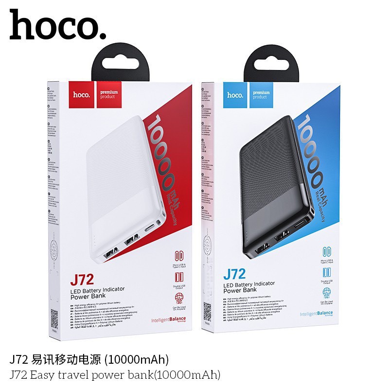 Sạc dự phòng Hoco J72 10.000mah ♥️Freeship♥️ Giảm 30k khi nhập MAYT30 - Pin sạc dự phòng Hoco