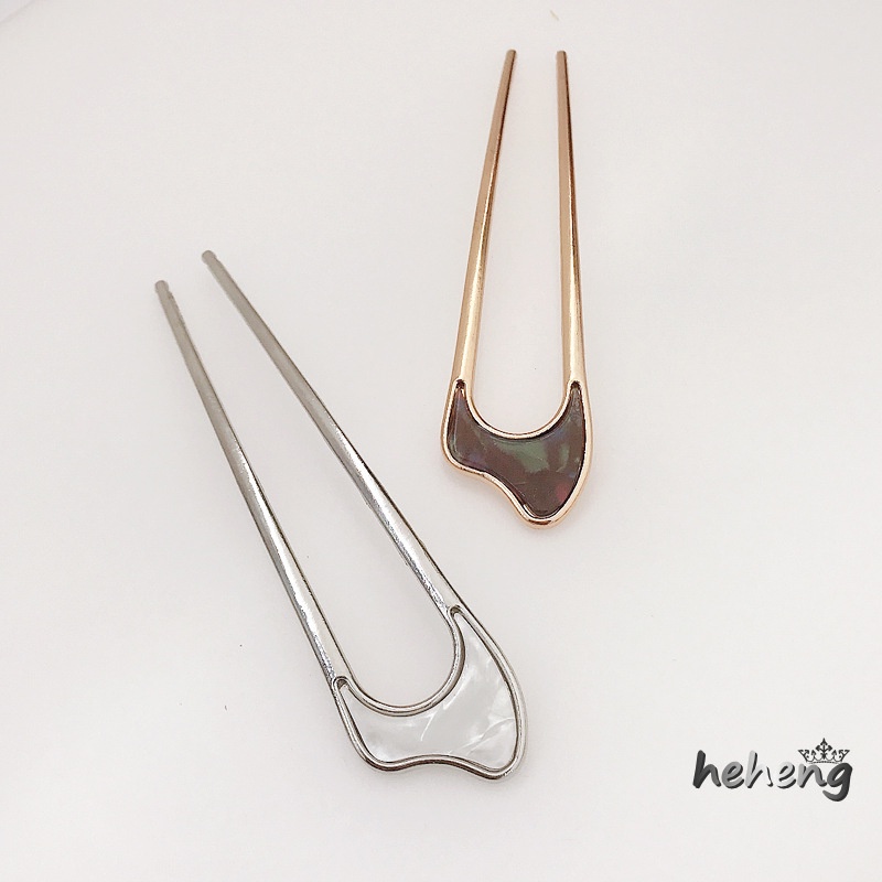 Trâm Cài Tóc Chữ U Bằng Hợp Kim Phong Cách Nhật Bản Cổ Điển Dành Cho Nữ