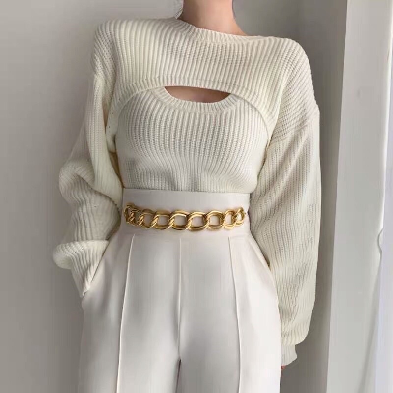 Order Áo len khoét ngực tôn vòng 1 sexy