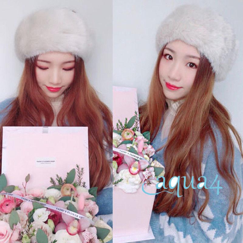 Mũ lông giả dày dặn giữ ấm xinh xắn cho nữ
