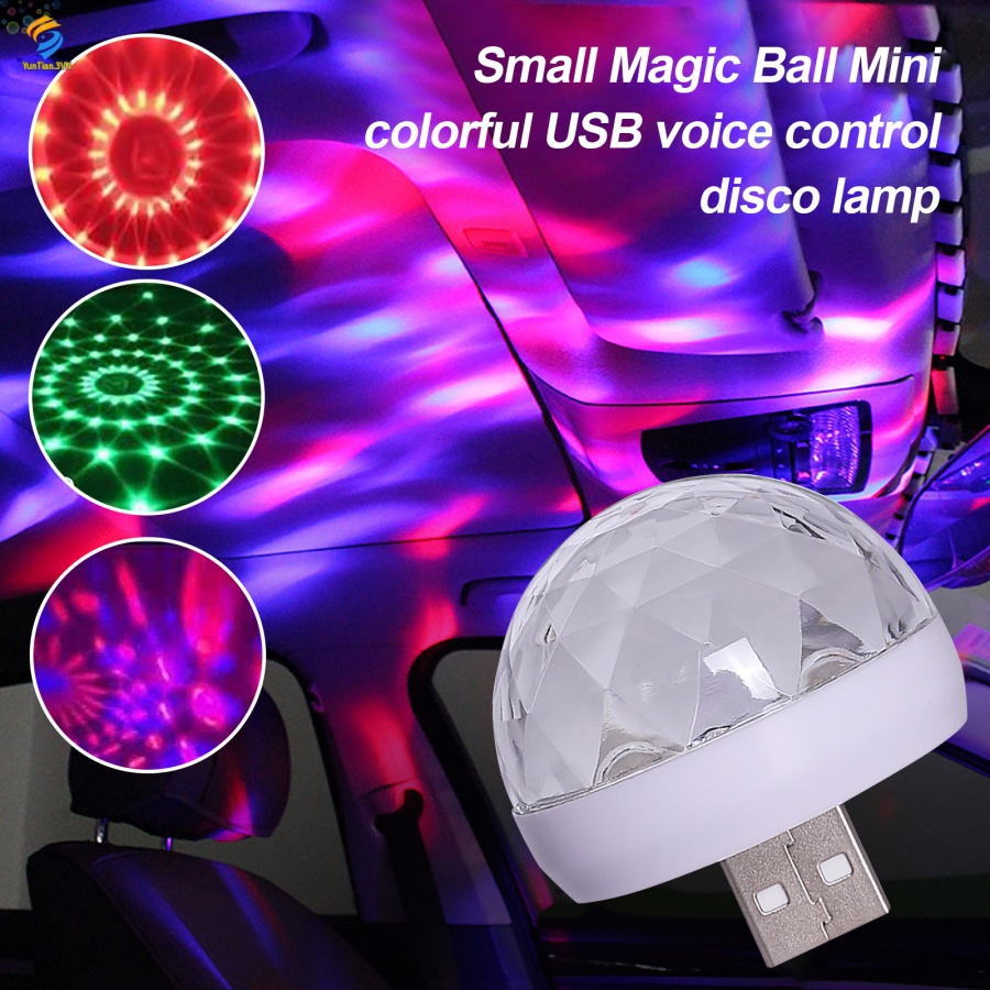Đèn LED 3YUN Mini Bảy Màu Sắc Điều Khiển Bằng Giọng Nói Trang Trí Nội Thất Xe Hơi