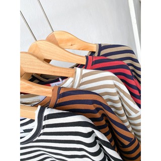 Pull kẻ dáng rộng