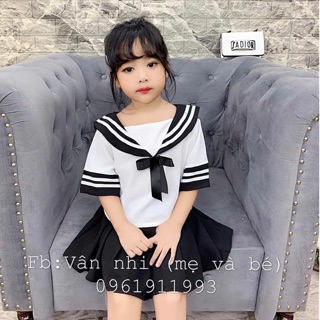 Set váy thủy thủ cho bé gái