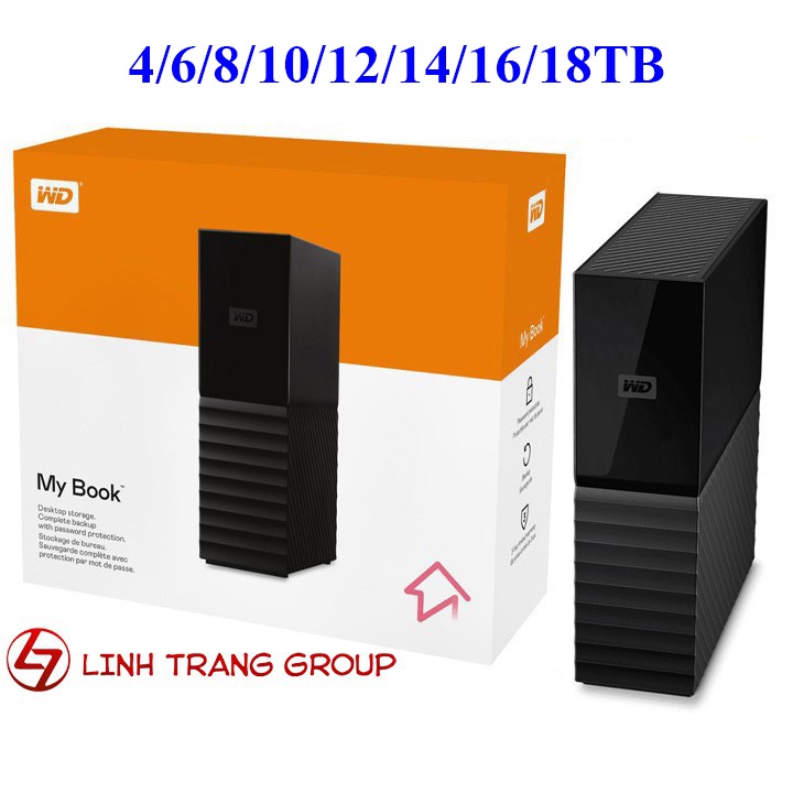 Ổ cứng gắn ngoài USB3.0 WD My Book 4TB 6TB 8TB 10TB 12TB 14TB 16TB 18TB - bảo hành 3 năm - SD54 55 56 57 86 98 135 136