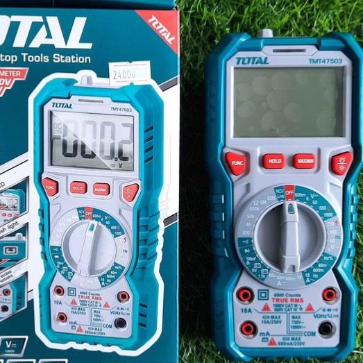 Đồng Hồ Đo Điện Máy Dụng Cụ Đo Vạn Năng 600A Total TMT47503 - Ingco DM7504 - Có đèn nền và đèn chiếu sáng