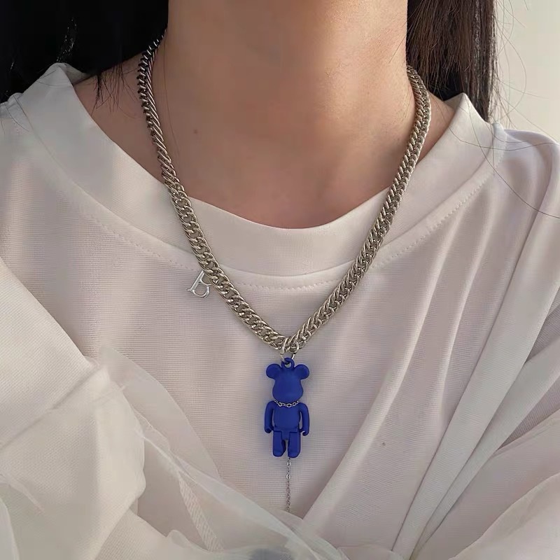 Dây chuyền mặt Gấu dây xích to ULA shop Cá tính Unisex Hàn Quốc hot 2023 VC2