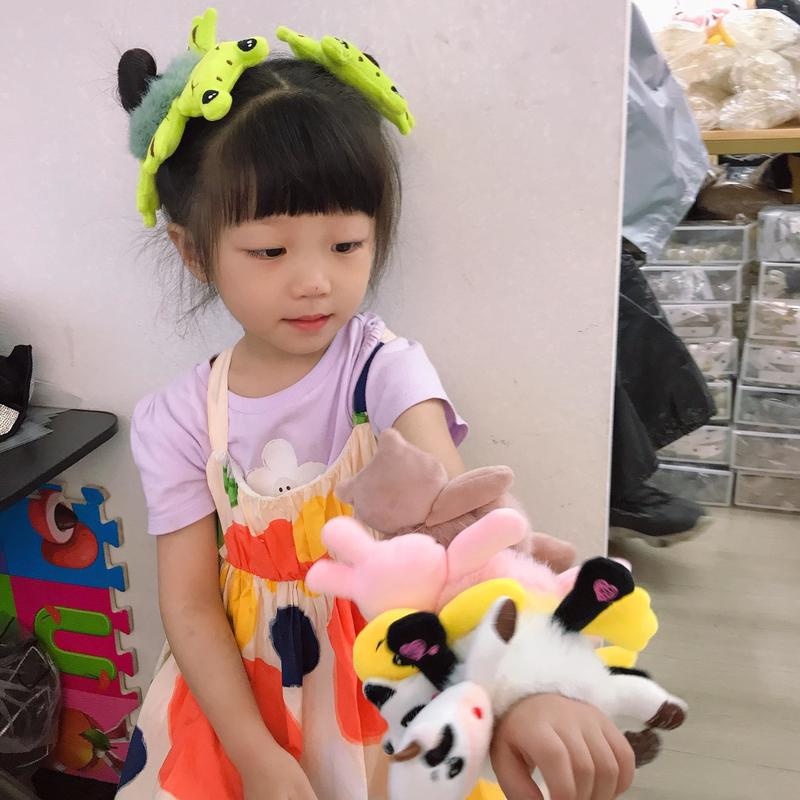 Dây buộc tóc co giãn hình chú gấu/thỏ/gấu trúc dễ thương cho nữ