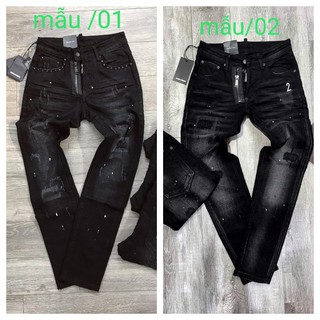 Quần bò côn đen khóa lệch mẫu mới
