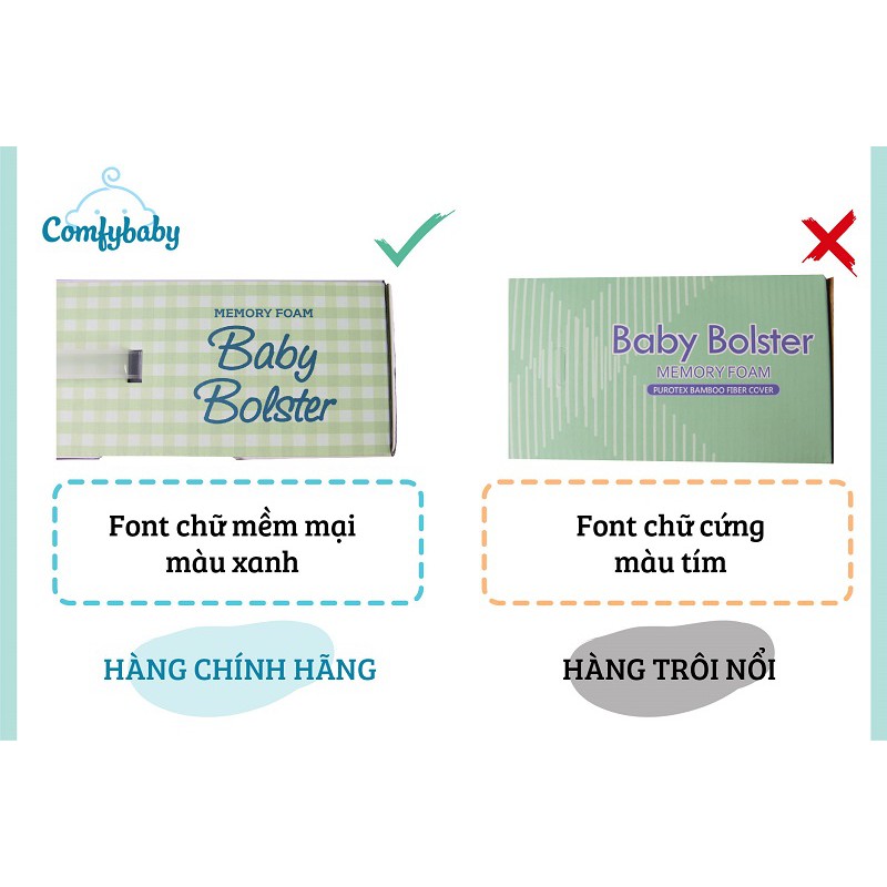 Gối chặn sợi tre bamboo Comfybaby CFN02 chính hãng