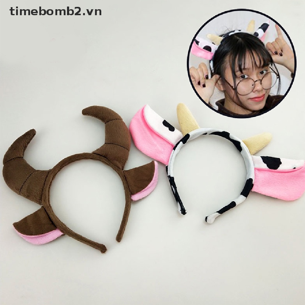 Cài Tóc Hình Sừng Bò Sữa Hóa Trang Sáng Tạo