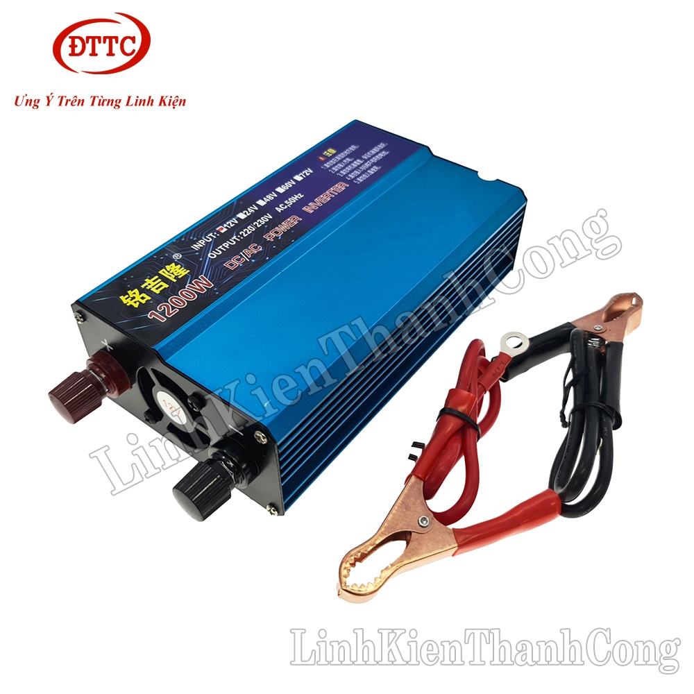 Bộ Đổi Nguồn Inverter 12V Lên 220V 1200W (Sóng Sin Mô Phỏng)