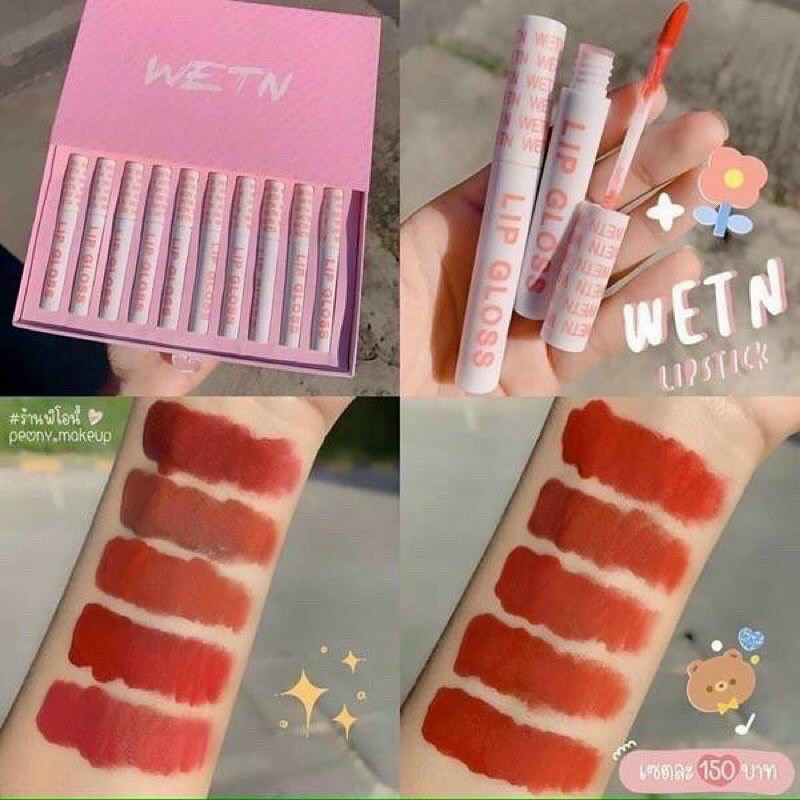 SET SON 10 CÂY WENT VỎ HỘP MÀU HỒNG CƯNG XỈU 〰️