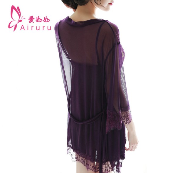 Váy Ngủ Nữ Đẹp ❤️FREESHIP❤️ [Giảm 5K nhập mã DONG5] Váy Ngủ Ren Kèm Áo Choàng V02 | BigBuy360 - bigbuy360.vn