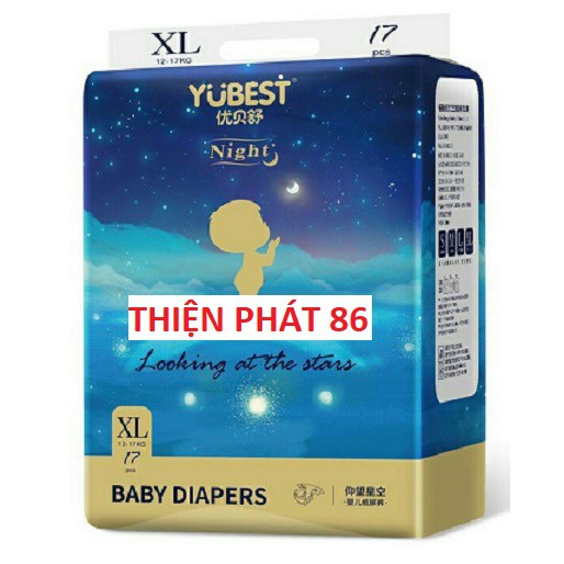 Bỉm YUBEST NIGHT dán/quần nội địa Trung S80/M76/L72/XL68/XXL64/XXXL62