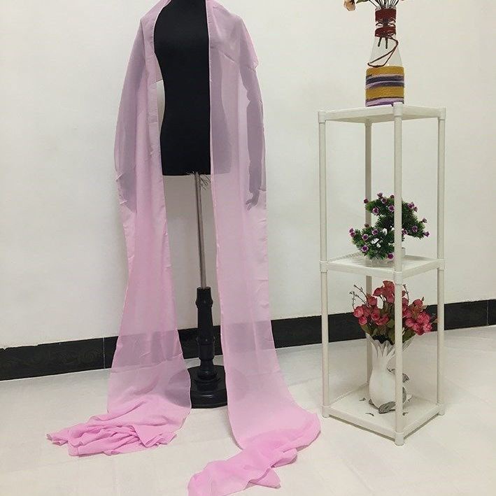 Khăn choàng Chiffon màu trắng hồng kiểu cổ điển dùng biểu diễn múa | BigBuy360 - bigbuy360.vn