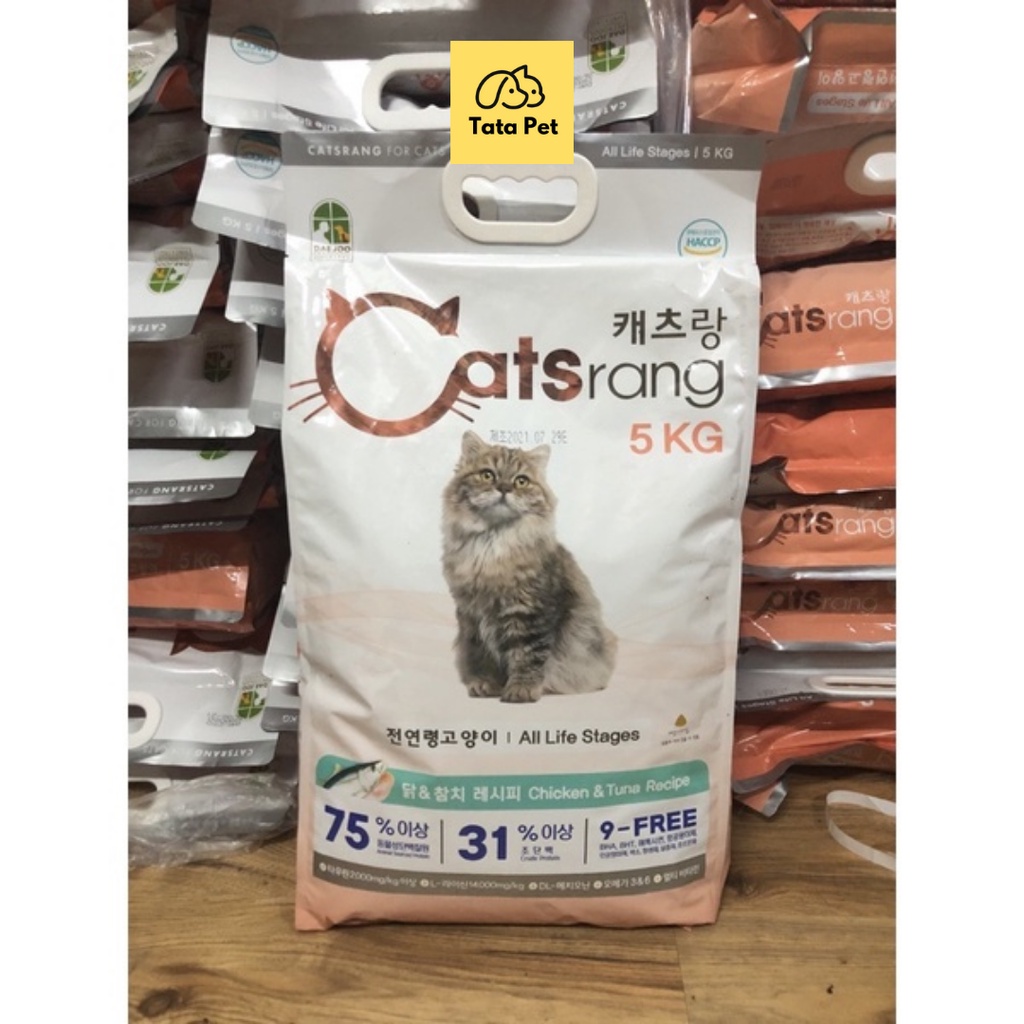 Catsrang 5kg New - thức ăn hạt cho mèo mọi lứa tuổi date mới (HSD 18 tháng)   TATAPET