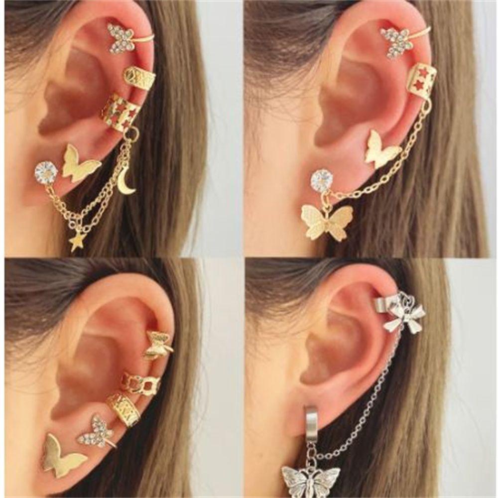 Bông Tai Dáng Dài Hình Bướm Xinh Xắn Thời Trang Cho Nữ