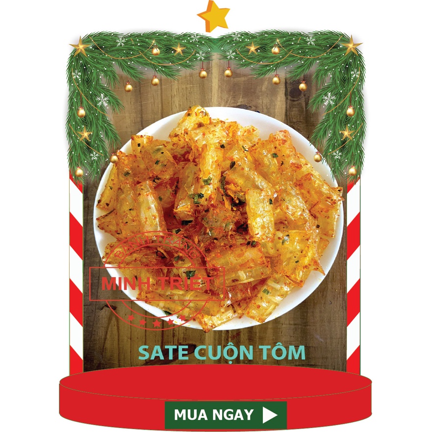 [Mã 254FMCGSALE giảm 8% đơn 500K] 1Kg Bánh tráng cuộn Tôm hành Tây Ninh