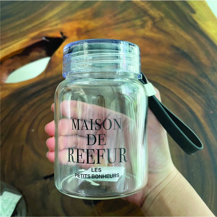 Binh Nước Thủy Tinh GOOD MORNING - 300ML - Tặng kèm túi