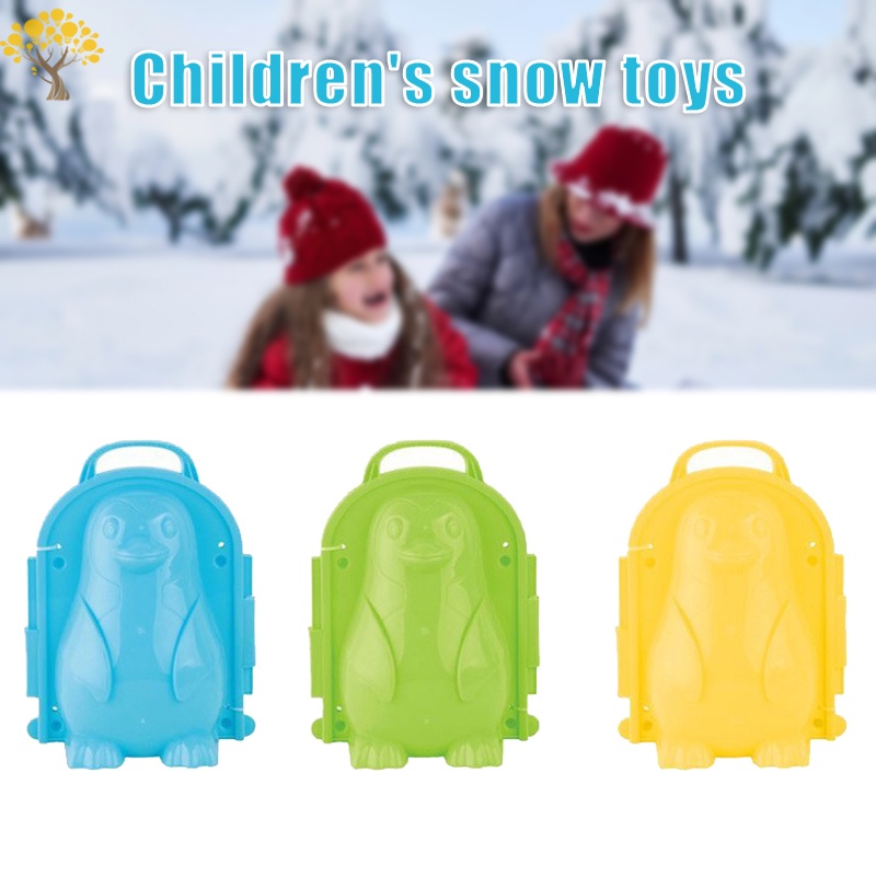 1 Kẹp Làm Bóng Tuyết Hình Chim Cánh Cụt Hoạt Hình 3D Dễ Thương Cho Bé