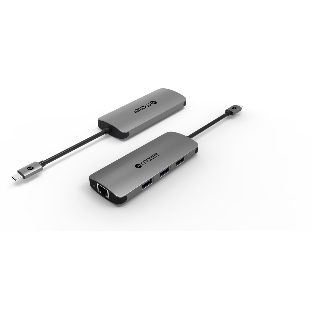 [Mã BMBAU200 giảm 200K đơn 699K] Cổng Chuyển Đổi Mazer USB-C to USB3.0 X3 + Gigabyte Lan Adapter