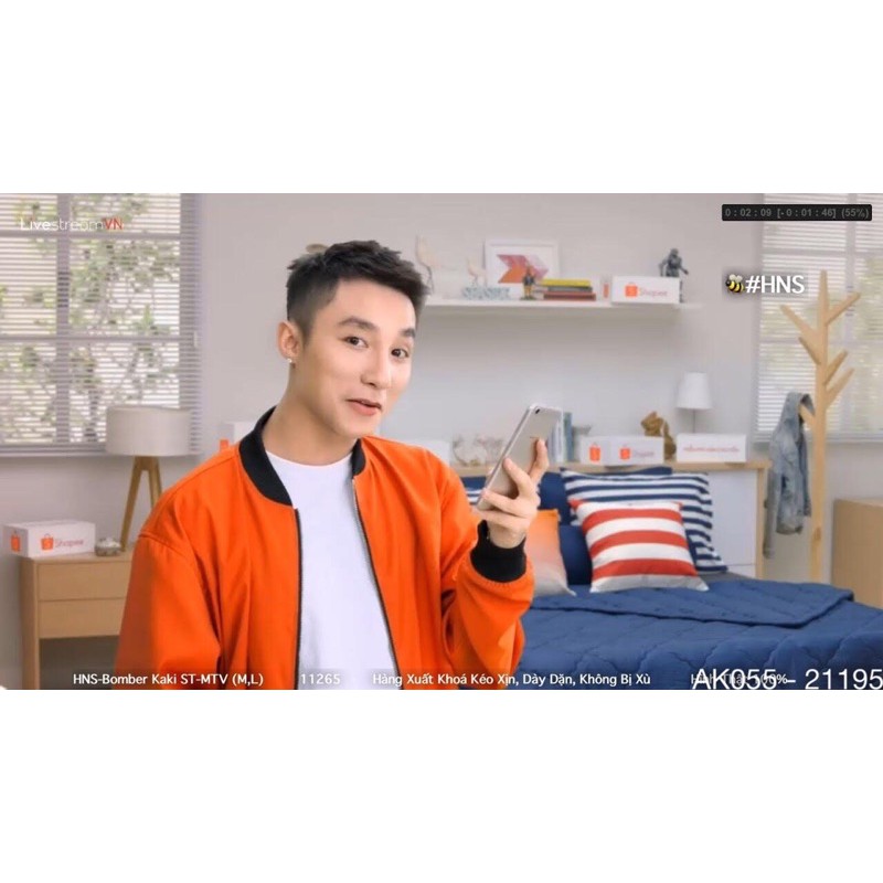 🎆𝐇𝐎𝐓𝐓𝐑𝐄𝐍𝐃🎆 055 Áo Khoác KaKi Bomber Cam "Sơn Tùng - MTP" Siêu Hot