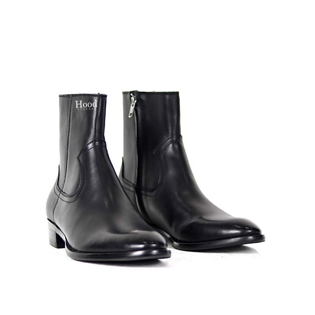 Giày Zip Boot khóa chéo - 100% da bò cao cấp - Khóa INOX chống gỉ - Bảo hành 12 tháng #thehood