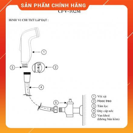 (FREESHIPP) Vòi xịt rửa Inax cao cấp CFV-102M, bảo hành 2 năm