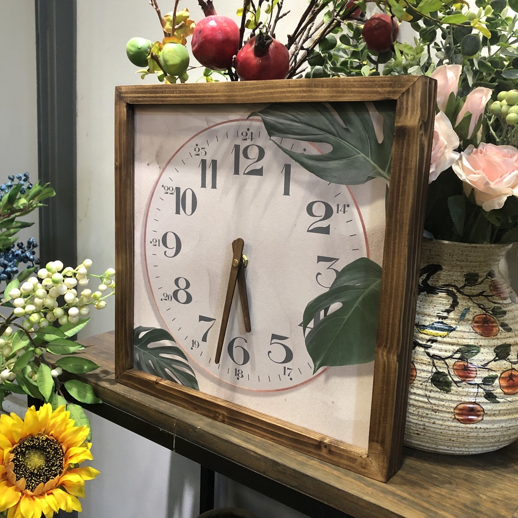 Đồng hồ treo tường gỗ |Tranh đồng hồ trang trí tường kim trôi | Artclock Soyn C155