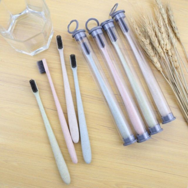 Bàn chải đánh răng lúa mạch than tre