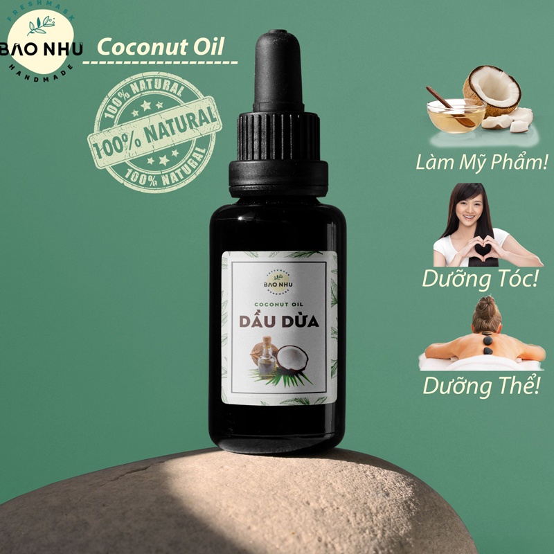 10ml Dầu Dừa Nguyên Chất (Coconut Oil) - Nguyên Liệu Mỹ Phẩm Handmade
