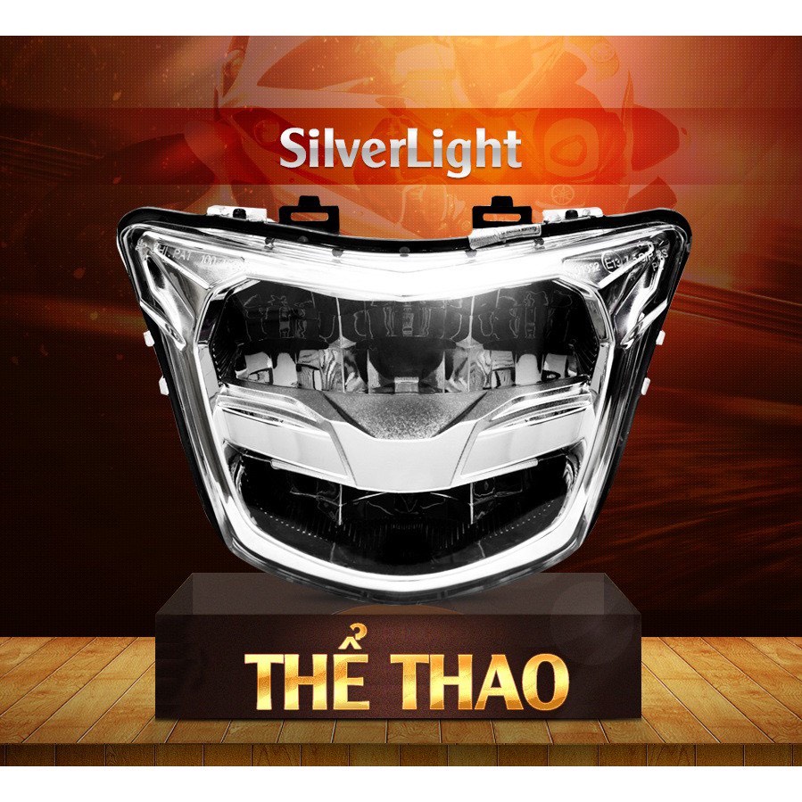 CHÍNH HÃNG ZHIPAT 100% - Chóa Led 2 Tầng xe Exciter Ex150 (JETBLACK &amp; SILVERLIGHT) - Sẵn Bóng Trắng Sáng Lắp Đặt như Zin