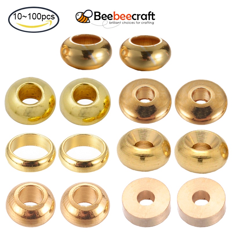 10~50 Hạt Xỏ Lỗ 4x2mm: 2mm Bằng Đồng Thau Dùng Làm Trang Sức