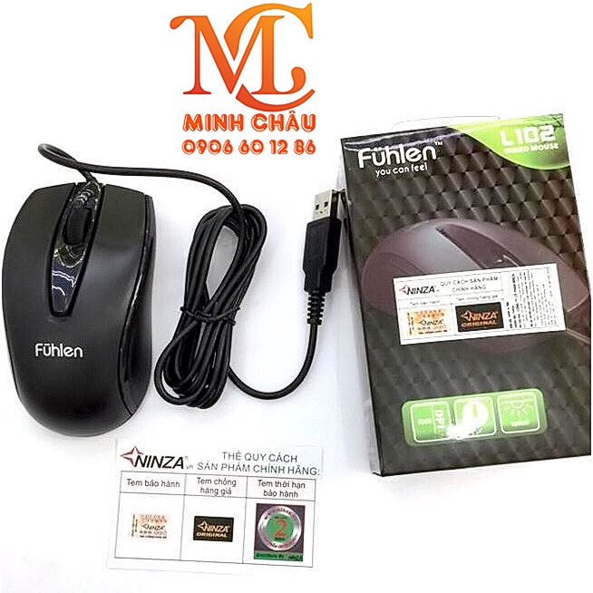 Chuột máy tính,chuột có dây Fulhen L102 hàng nhập khẩu giá tốt nhất,bảo hành 12 tháng