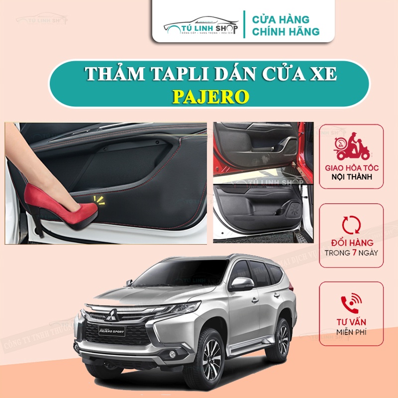 Bộ 4 Thảm Tapli cho PAJERO dán cánh cửa chống trầy xước xe, dễ vệ sinh lau chùi