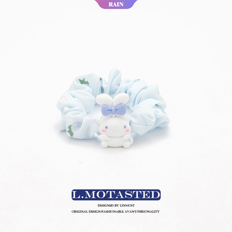 Mới Dây Buộc Tóc Co Giãn Màu Trơn Họa Tiết Sanrio Kuromi My Melody