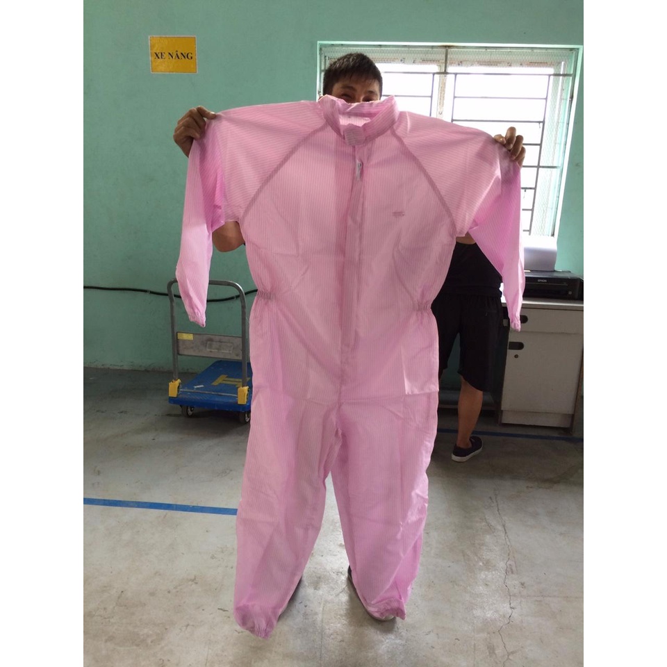 Quần áo phòng sạch liên thân không mũ