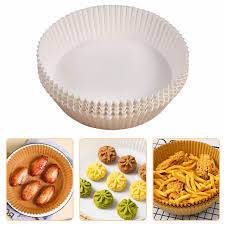 Set 50 Bát Giấy Nến Vàng Thấm Dầu Lót Nồi Chiên Không Dầu, Đựng Thực Phẩm Đa Năng Tiện Dụng