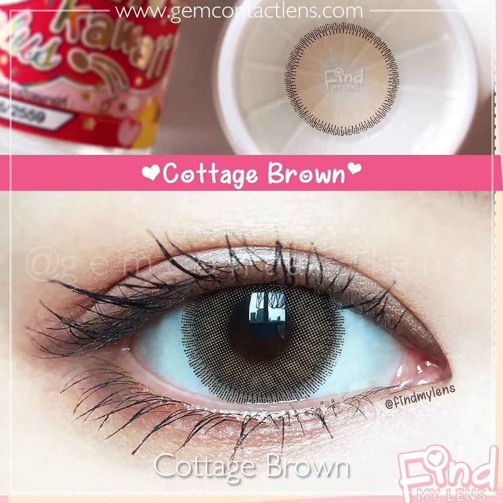 Giãn Tròng COTTAGE BROWN và PORSCHE BROWN ẨM CAO 55% - HSD 6 tháng - Lens Nâu Mật Ong Độ Ẩm Cao Phù Hợp cho Mắt Nhạy Cảm