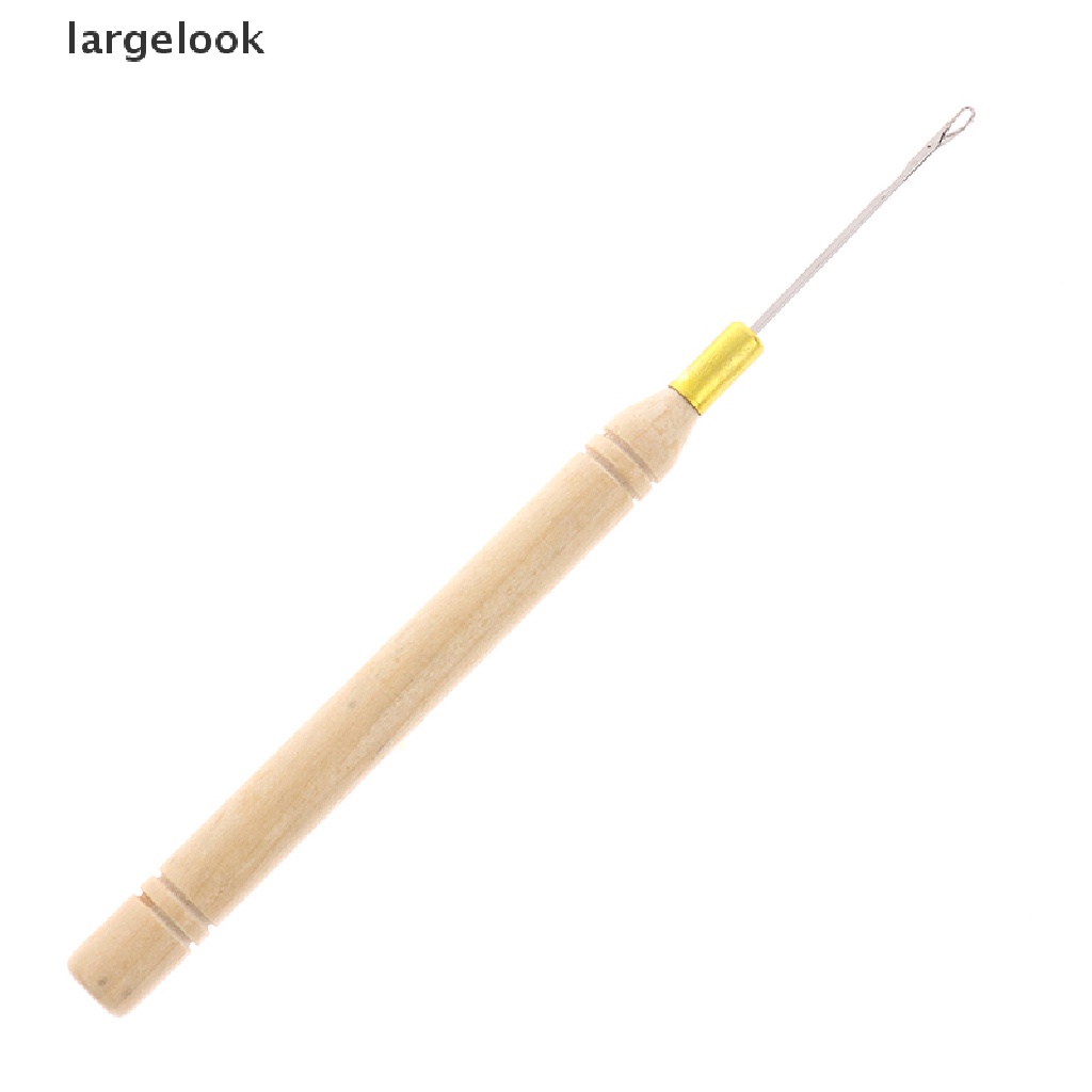 [largelook] 1Pcs Bamboo Crochet Handle Hook Needle Dread Tool Braiding Hair DIY Making Tool ♨HOT SELL