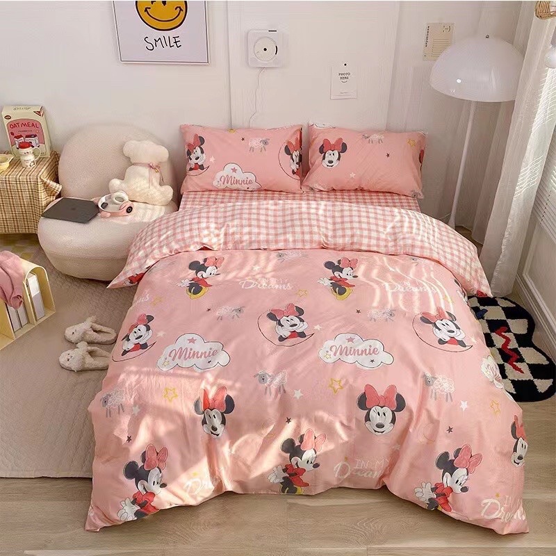 Bộ Chăn Ga Gối Cotton Living - 100% Cotton Hoạ Tiết Con Vật Ngộ Nghĩnh Cho Bé