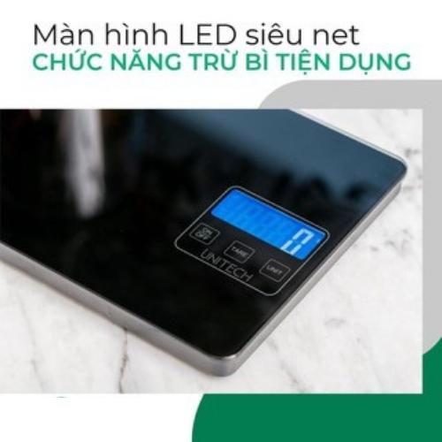 Cân tiểu ly điện tử nhà bếp cao cấp Unitech SU 3011mặt kính chịu lực màu ngẫu nhiên