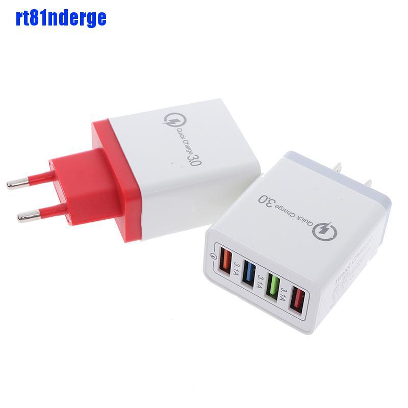 Cốc sạc USB 4 cổng 3.0 3A tiện lợi cho du lịch