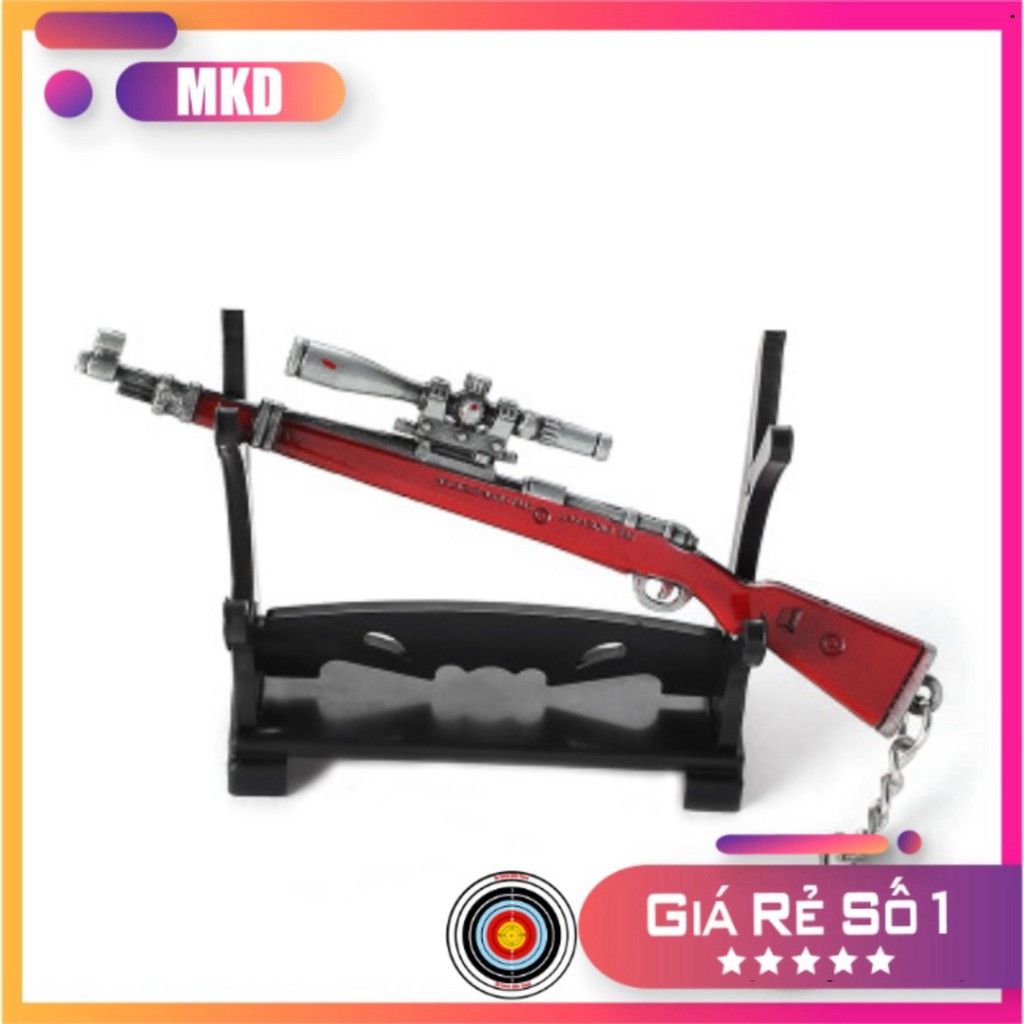 Móc Khóa Pubg K98 Red Simple - Màu đỏ cơ bản hợp kim dài 12cm (Game Pubg)