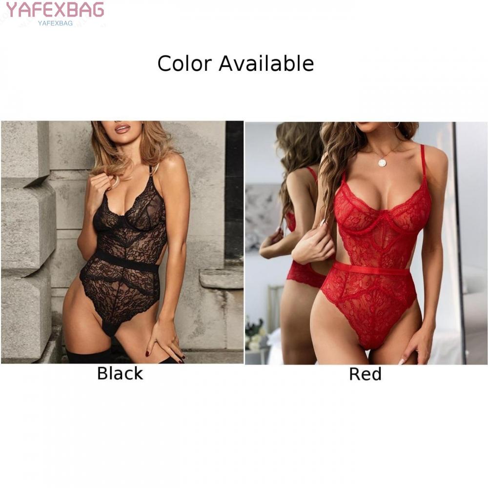 Sexy Lingerie Womens Lace Deep-V Eyelash Teddy Bodysuit Nightwear High Quality | BigBuy360 - bigbuy360.vn