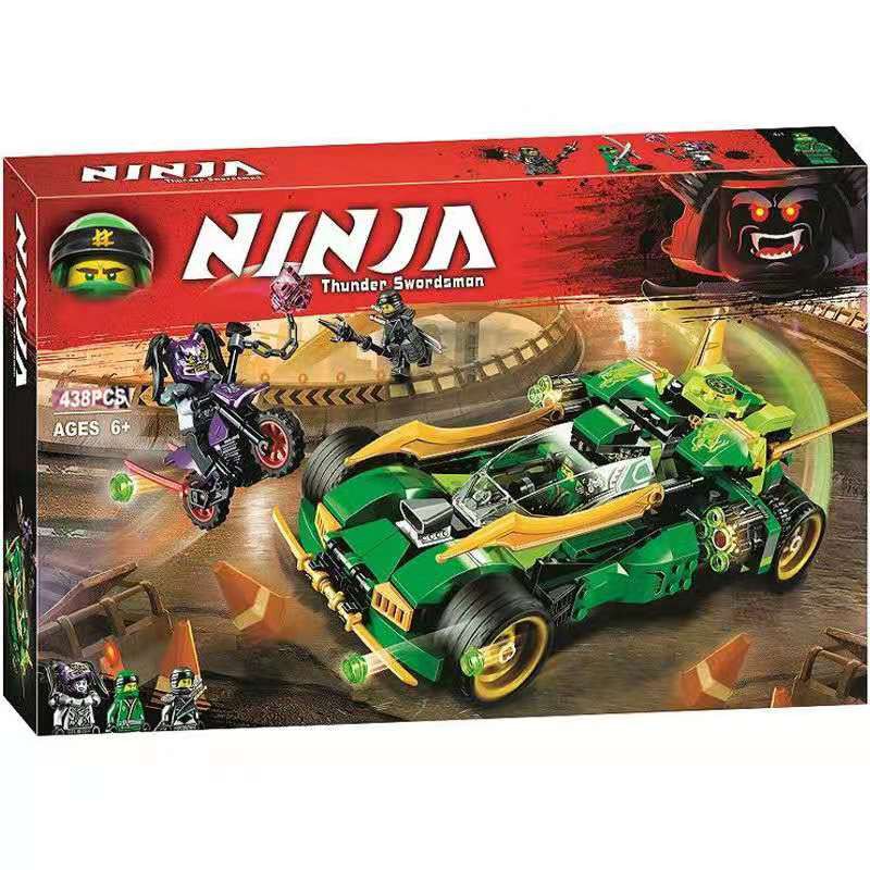 Mô hình Ninjago Movie Ninja Nightcrawler Xếp hình Xe Đua Bóng Đêm