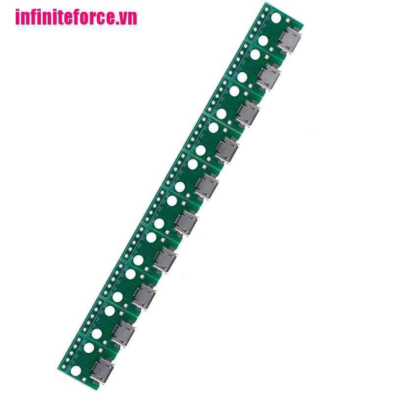 Set 10 Bảng Mạch Chuyển Đổi Cổng Micro Usb Sang Dip 5pin Chuyên Dụng