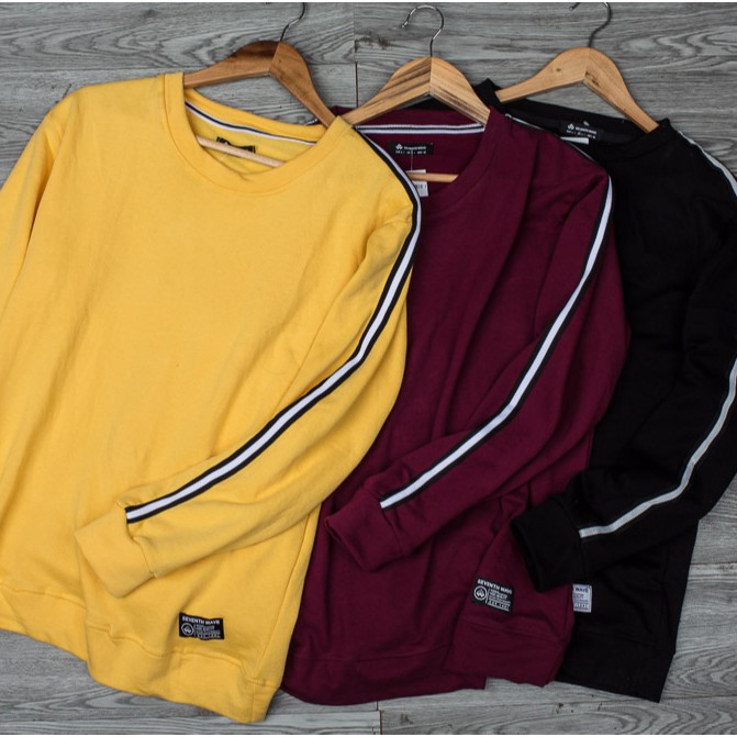 Áo Sweater nam nữ phối sọc City Cycle - Áo nỉ sợi cotton kiểu dáng Unisex Local Brand