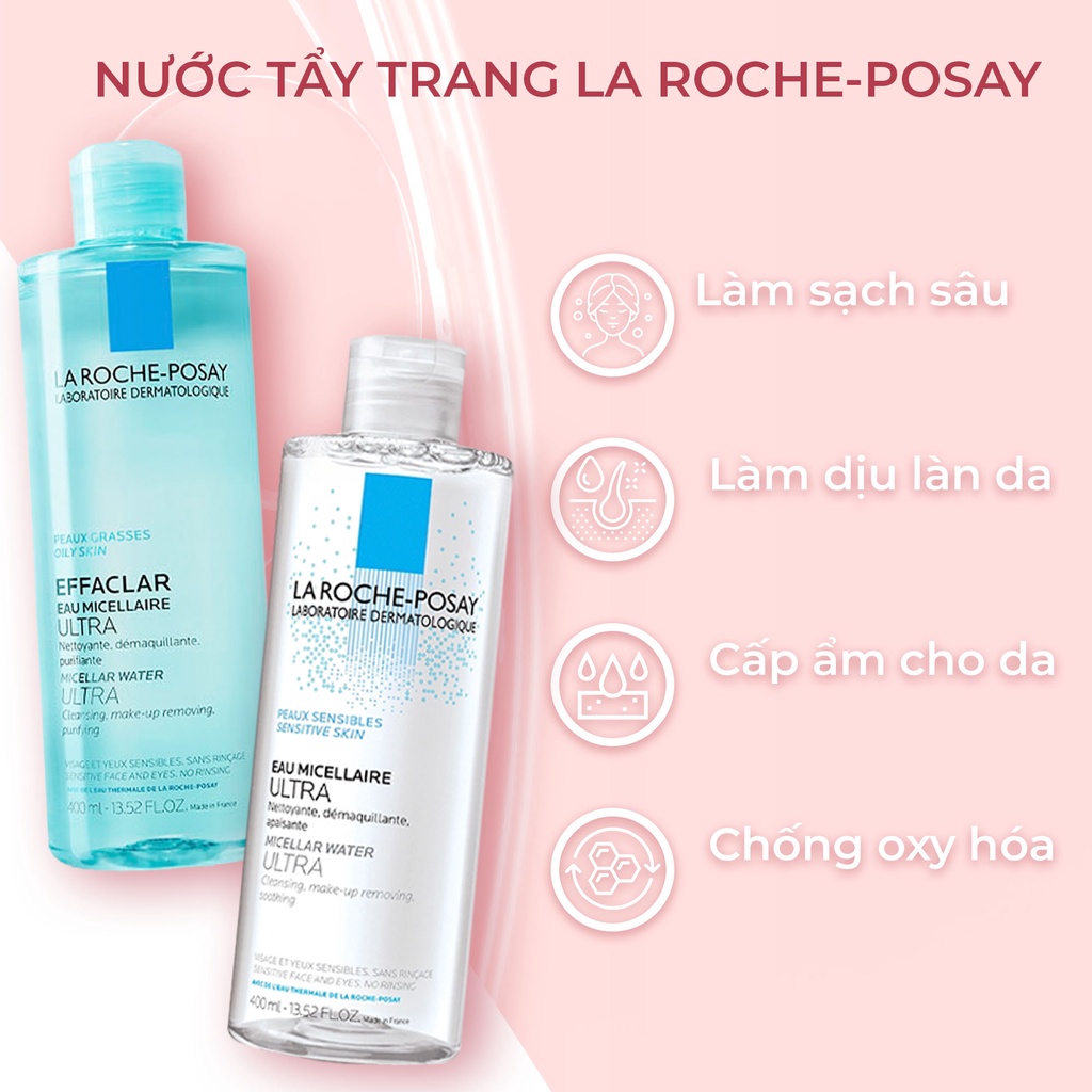 (CHÍNH HÃNG) Nước Tẩy Trang La Roche-Posay 400ml Cho Da Dầu, Da Nhạy Cảm | BigBuy360 - bigbuy360.vn